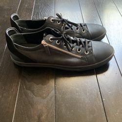  LOUIS VUITTON Men's Sneakers Adventure Zip-up Black Damier Black