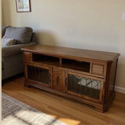 Solid Wood 62” TV Stand / Entertainment Center – Toscana Series