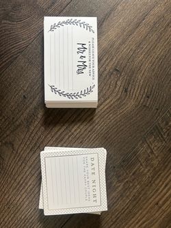 Wedding guest advice and date night cards
