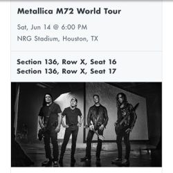 Metallica concert tickets (2)