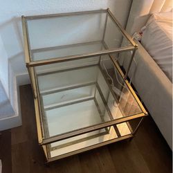 3 Tier Glass Side Table