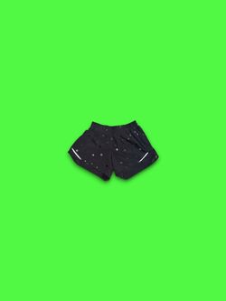 Lululemon Hotty Hot Low-Rise Shorts Women's 2 Black All Over 4" Elastic Waist