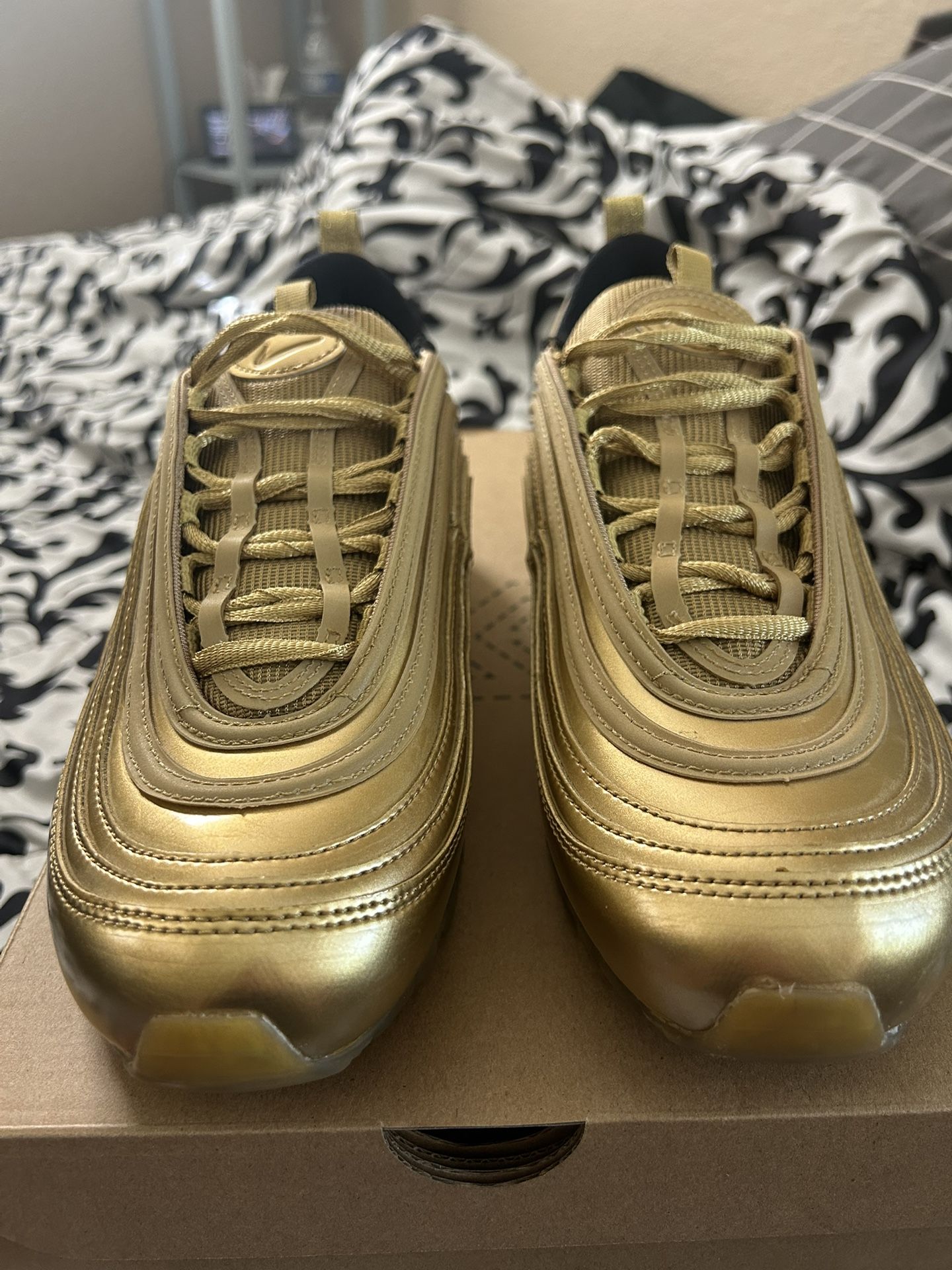 Nike Shoe Air Max 97 Qs Metallic Gold Gold Nike Air Max 97