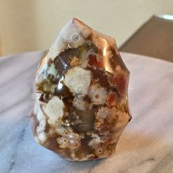 0.8 lb (376g) Flower Agate Flame - Little Druzy  - Quartz Crystal