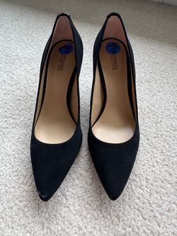 Michael Kors Black Suede Pointed-Toe Pumps Size 7.5