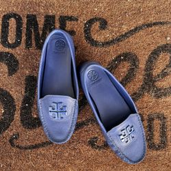 Tory Burch Black Leather Lowell Slip On 