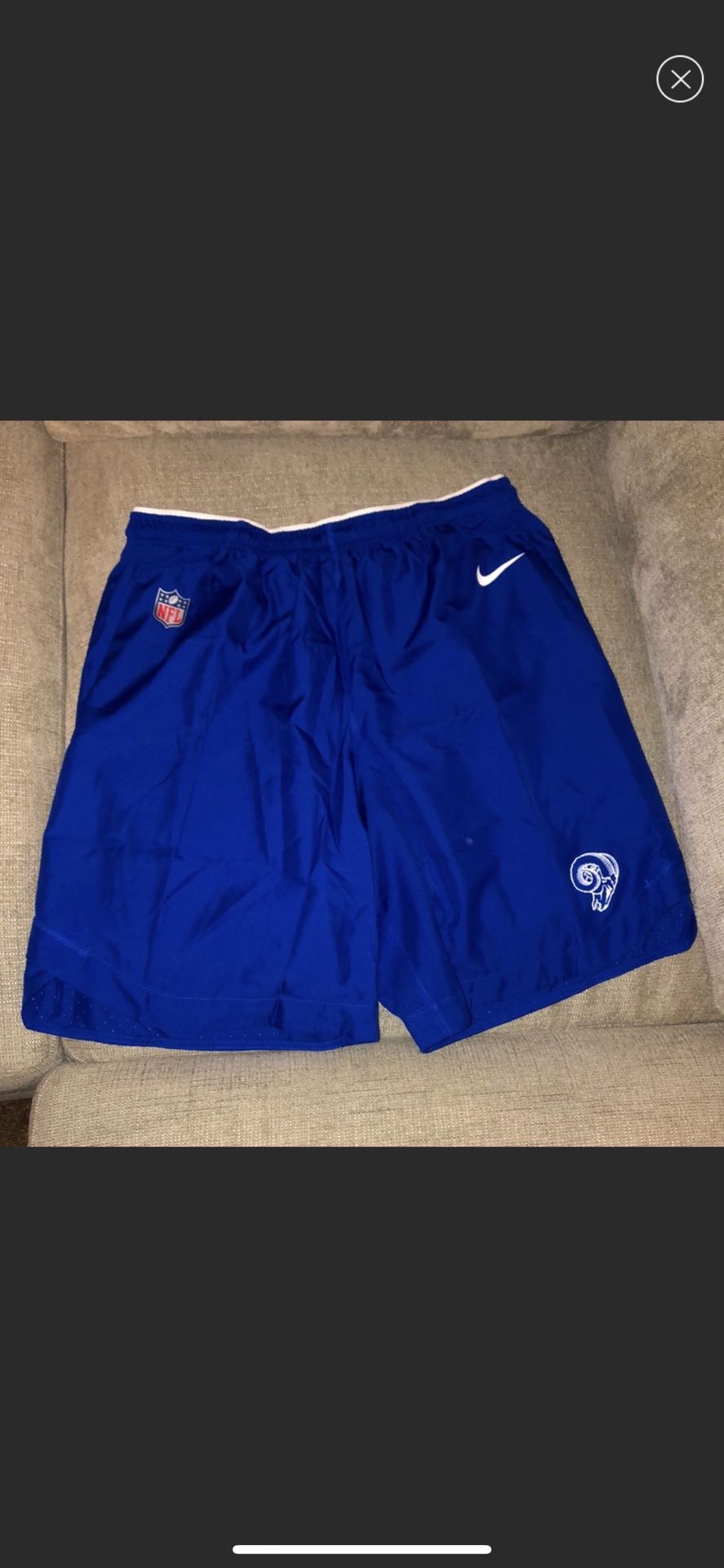 Los Angeles Rams Onfield Nike Shorts