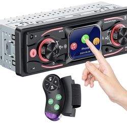 Single DIN Car Stereo – Touchscreen, Bluetooth, Hands-Free – Brand New