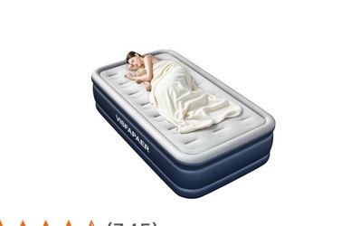 Visfapaer twin size air mattress with a built-in pump