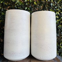 Set of 2 Tube Cylinder Pot Planters