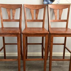 Solid Wood Bar Stool !!! 30” H 