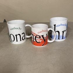 Vintage Starbucks City Mug Barcelona, Bahrain And Sydney
