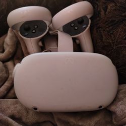 Meta Quest 2 VR headset with controllers