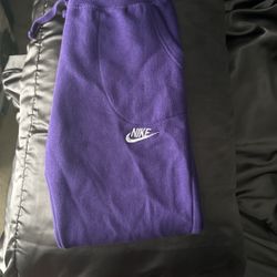 Nike Fleece Sweatpants Sportswear Purple Size Medium 