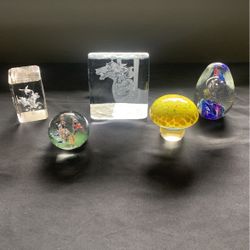 Glass Paper Weighs 