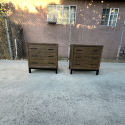 Rustic Nightstands Bedside Tables End Tables Set.