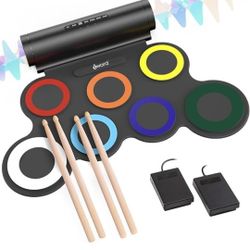Electronic Drum Set, Roll Up Drum Practice Pad Midi Drum Kit 