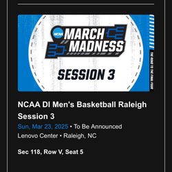 NCAA Session 3 in Raleigh