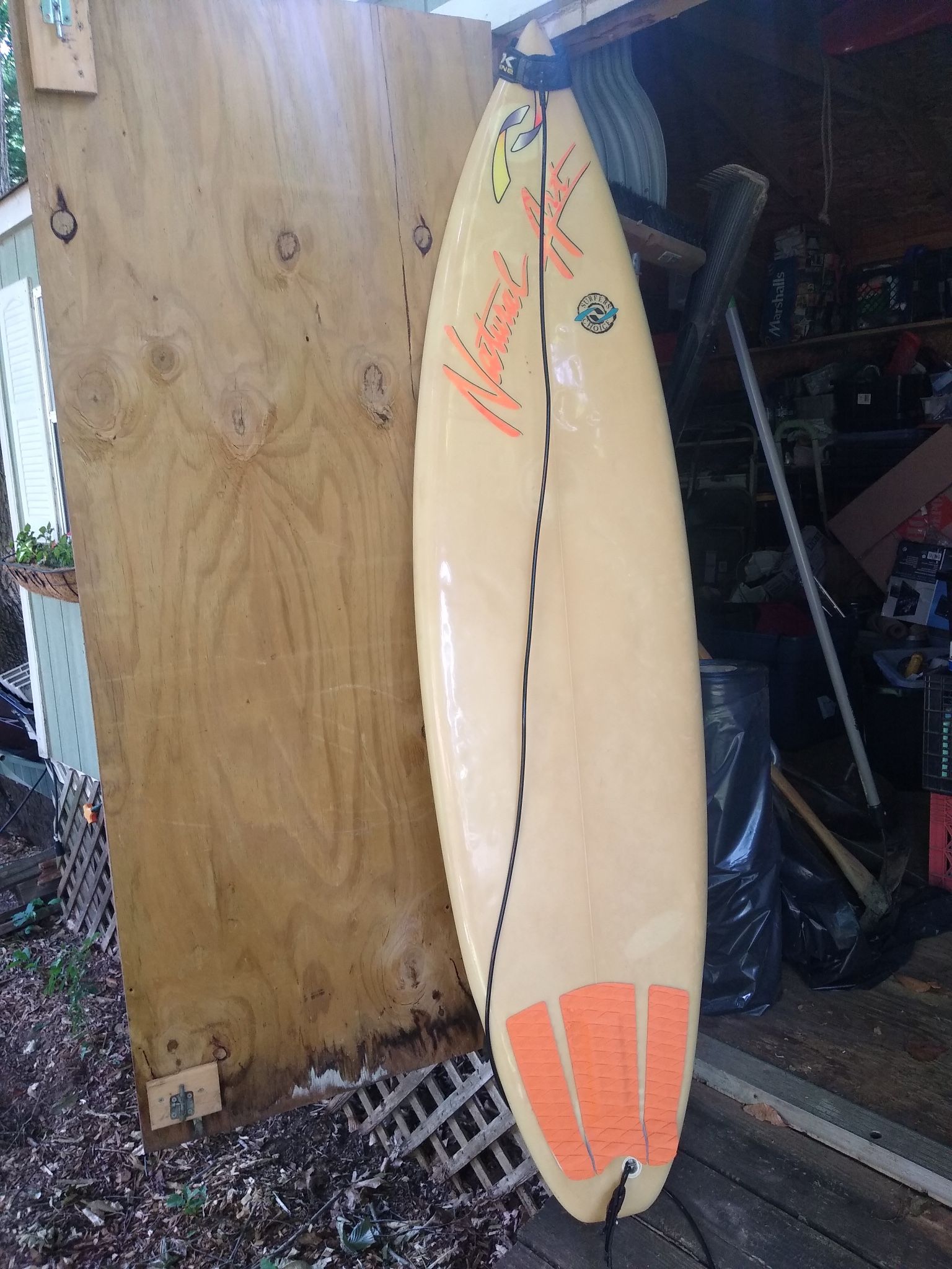 Vintage 1980s Natural Art Surfboard By Rich Price OBX