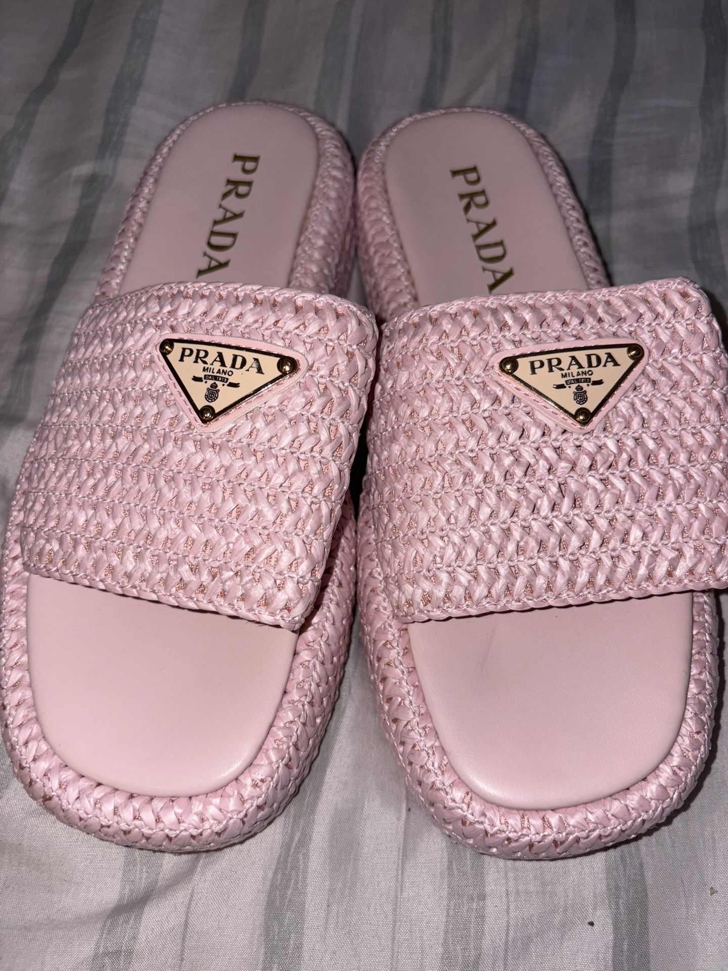 Pink Wedge Slip Ons Bnew