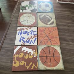 Soccer,baseball,basketball football Art Poster.