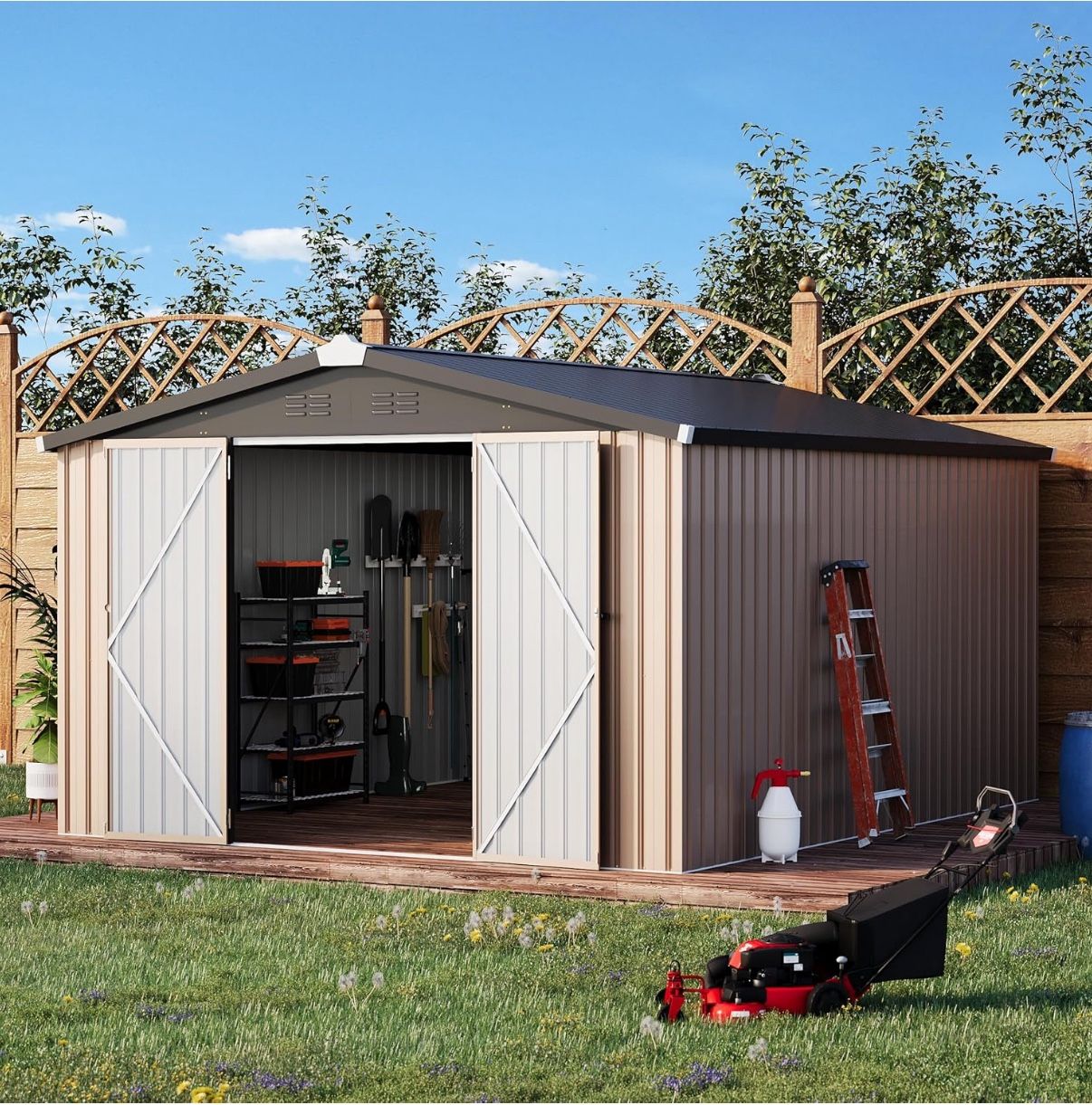 Brand New 10' x 14' Shed Metal, Outdoor Storage Sheds