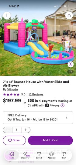 7’x12’ bouncy house w/ water slide & air blower