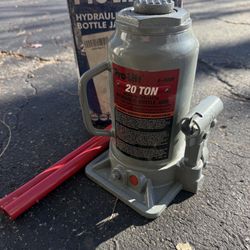 Pro-Lift Grey Hydraulic Bottle Jack - 20 Ton Capacity