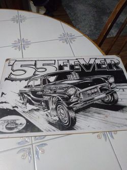 Vintage 55 Fever Metal Sign
