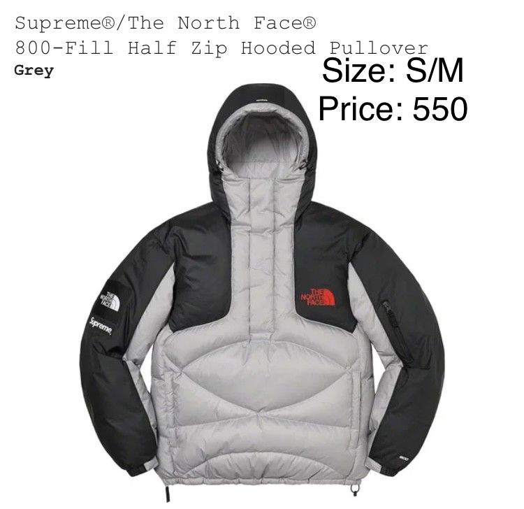 Supreme / North Face 800 Filled Half Zip Hooded Pullover