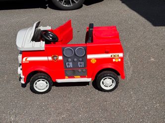 paw patrol battery ridding fire truck