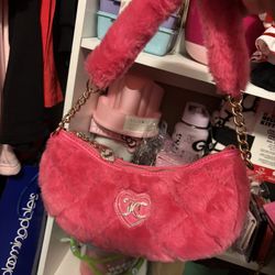 PREOWNED Juicy Couture Pink Flash Let’s Get Cozy Shoulder Bag