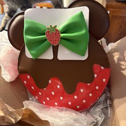Scented Choc Dipped Strawberry Hard Tag Loungefly. Pu Bridgewater. Vegan Leather