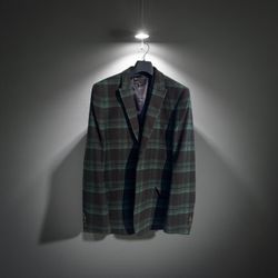 ASOS Skinny Green Plaid Suit – Wool Mix 