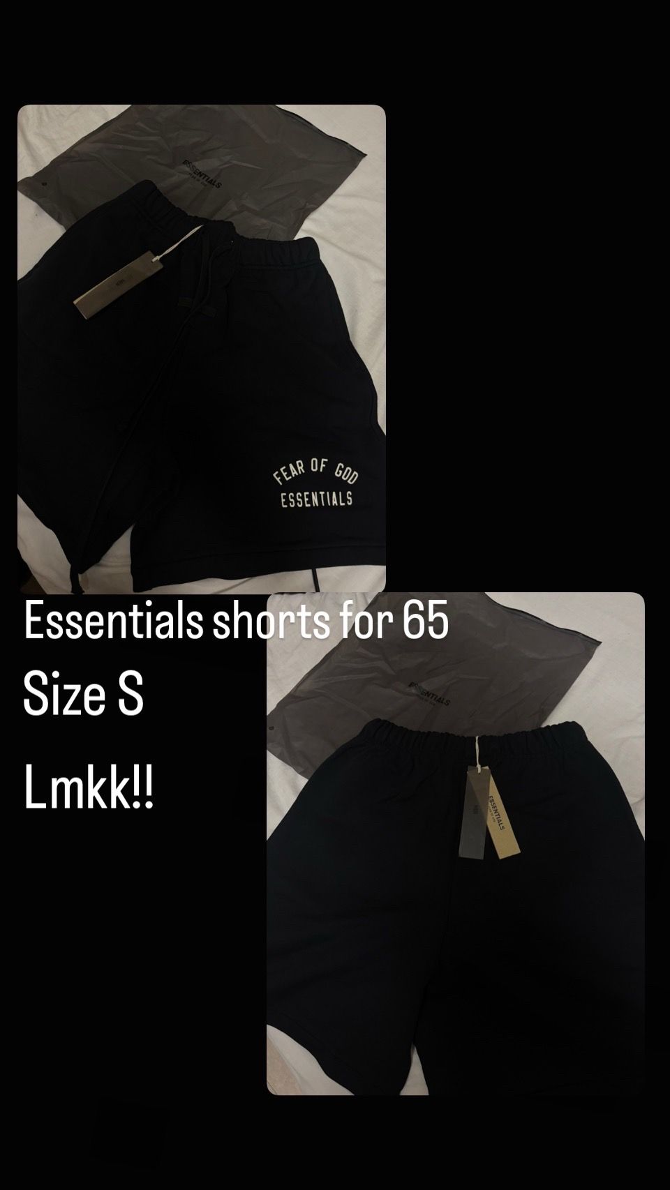 Essentials shorts, Size S