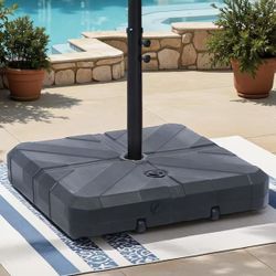 170 lbs. Plastic Fillable Cantilever Patio Umbrella Base