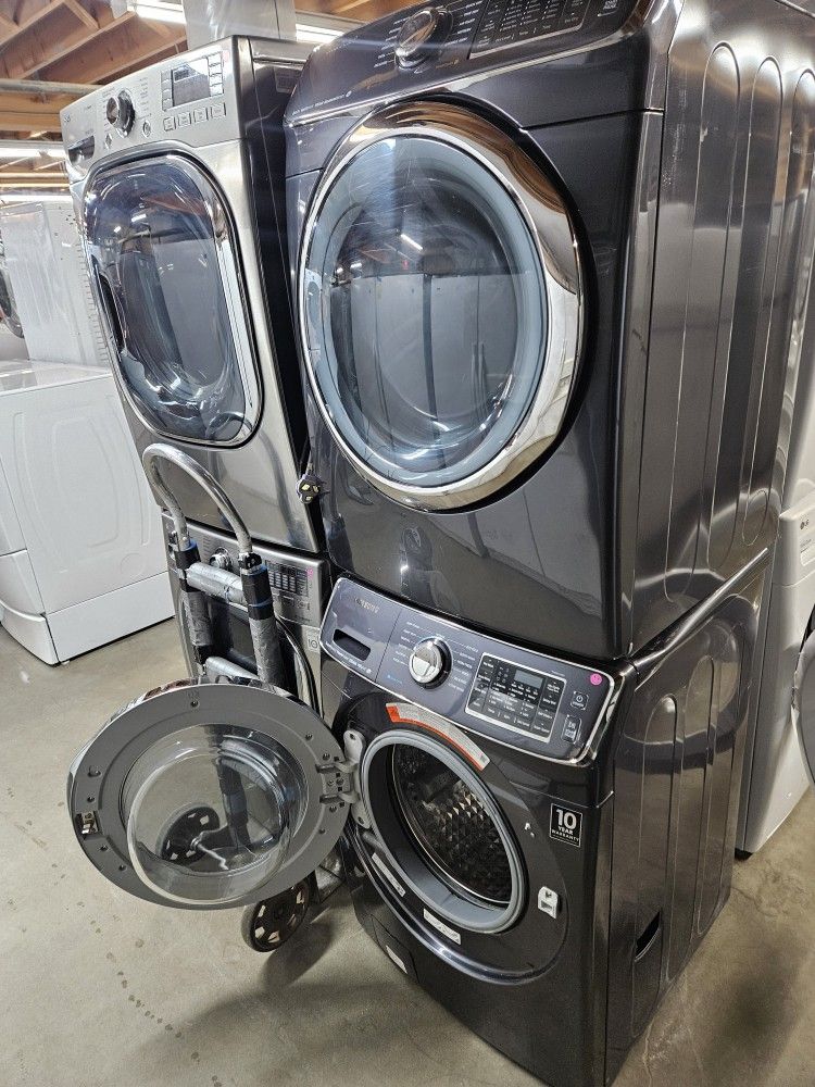 Huge Liquidation Nice Gently Used Refurbished Reconditioned Certified Lightly Used Washer Dryer Fridge Stove Oven Stackable Free Warranty 