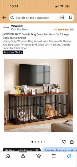 Dog crate cage furniture XXL
