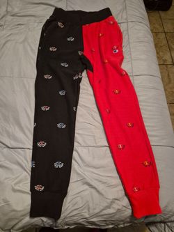 Champion Joggers Size Small - Black/Red Split - Like New -