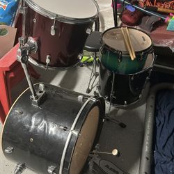 Drum Set With Stool And Drum Sticks 