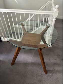 Glass dining table