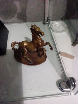 Vintage brass horse