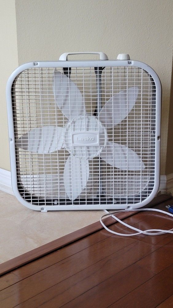 Lasko Cool Colors 20" Box Fan with 3-Speeds, B20200, White