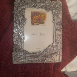 Vintage Antique Royal Selangor Pewter Photo Frame Smalee " Two Little Dicky Birds" 3.5x5  B30