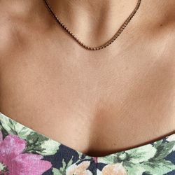 Cadena Choker Negro 45 Cm Oro 18k Laminado