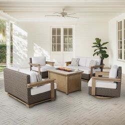Aigo Juniper Outdoor Fire Seating Set 5 Piece