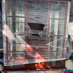 Wood China Cabinet / Dinning Room Set 