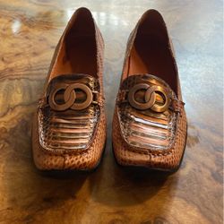 Bellini “Barcelona” 8 1/2 W Genuine Snakeskin Shoes