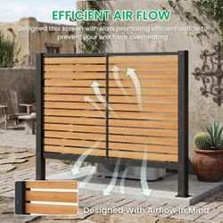 8Ft x 6Ft Outdoor Privacy Screens, Air Conditioner Fence Panels | No-Dig Wood Privacy Screen for AC Unit, Trash Can & Pool Equipment, Outdoor Fence Pa