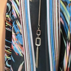 One Size Poncho And Necklace